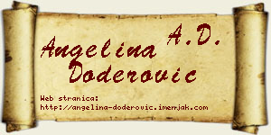 Angelina Doderović vizit kartica
